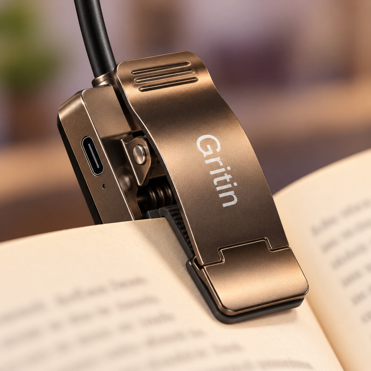 Gritin Rechargeable Clip On Book Light