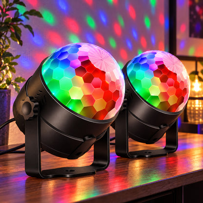 Sound Activated Disco Party Lights Two Pack