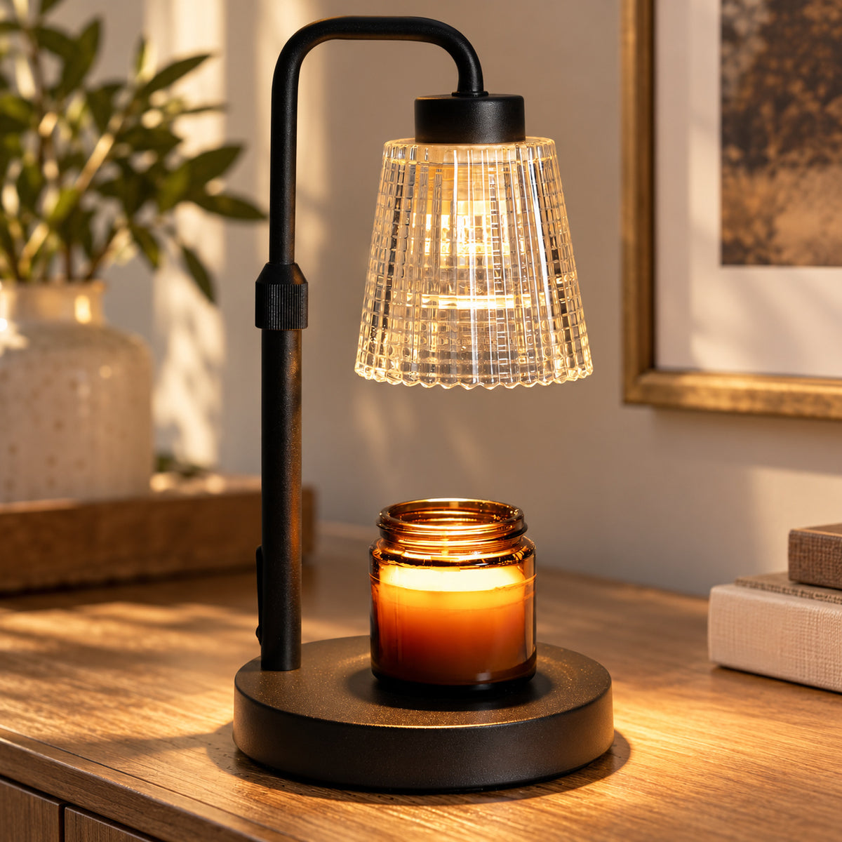 Adjustable Glass Candle Warmer Lamp