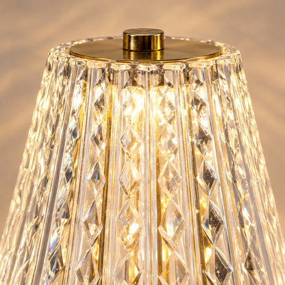 Rechargeable Crystal-Look Table Lamps Two Pack